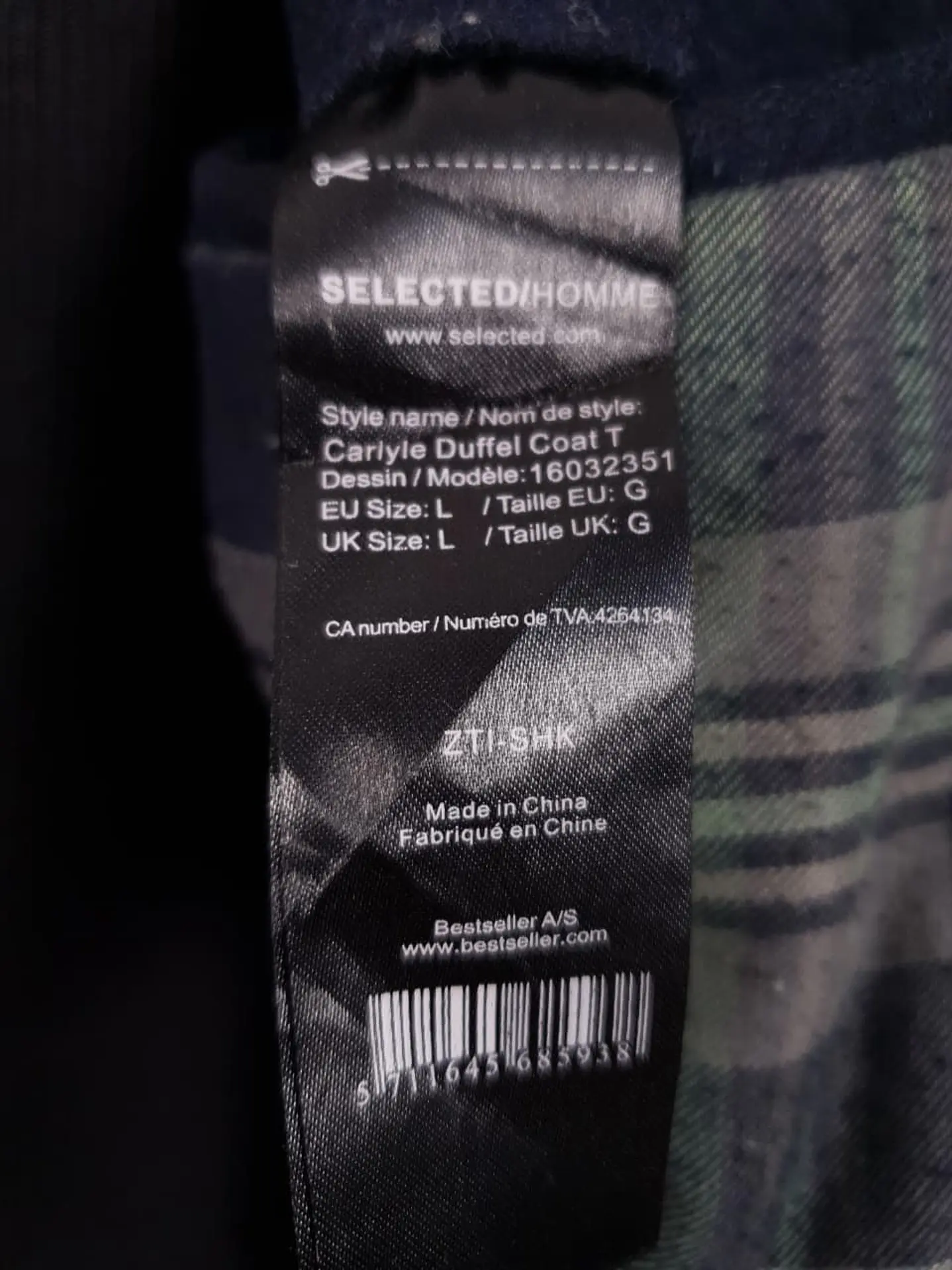 Abrigo lana Montgomery Azul Selected Homme Premium – TALLA M 10