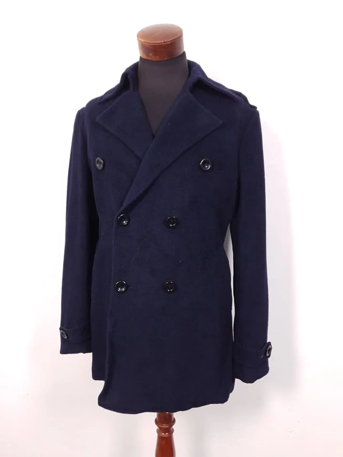 Abrigo Marinero Azul Lana TALLA L 2