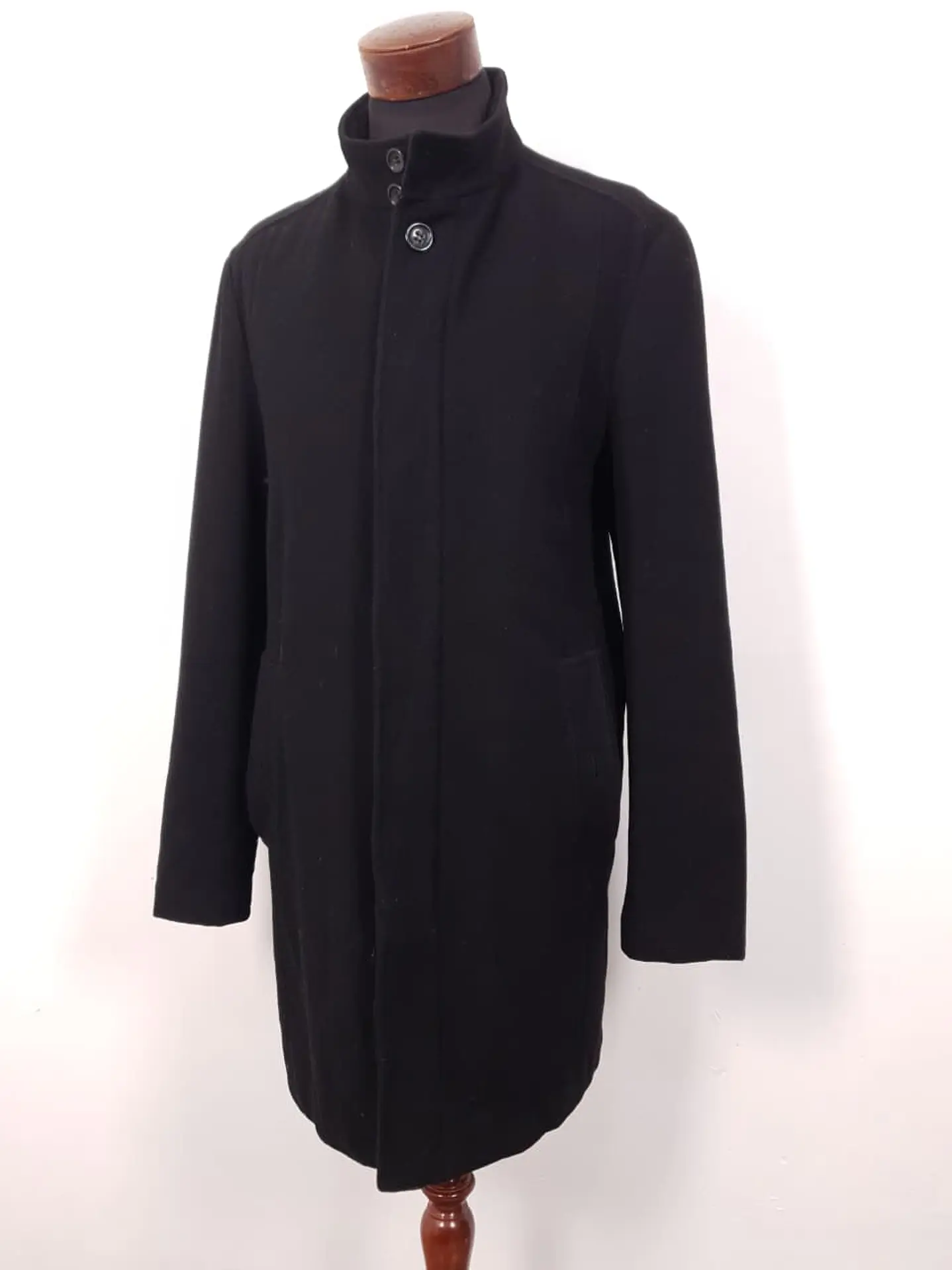 Abrigo Finshley & Harding Negro Lana  TALLA LXL 3