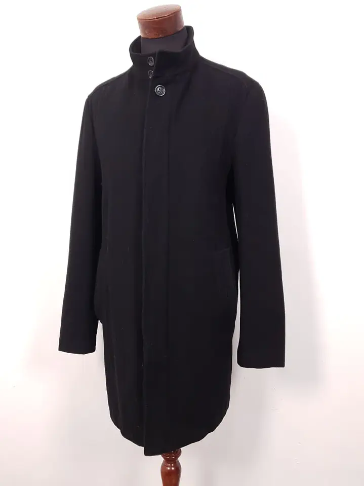Abrigo Finshley & Harding Negro Lana  TALLA LXL 3