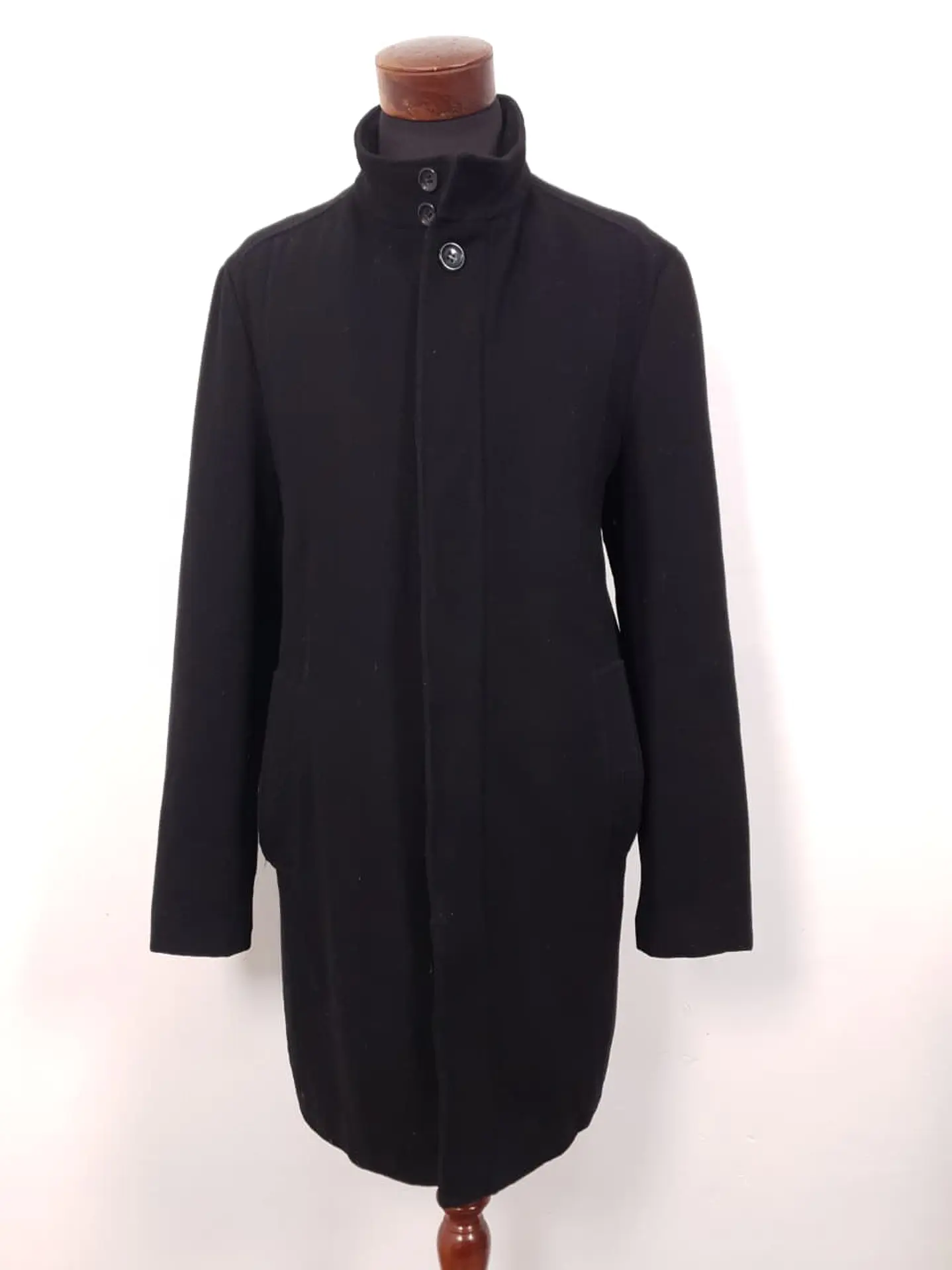 Abrigo Finshley & Harding Negro Lana  TALLA LXL 4