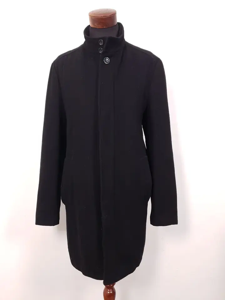 Abrigo Finshley & Harding Negro Lana  TALLA LXL 4