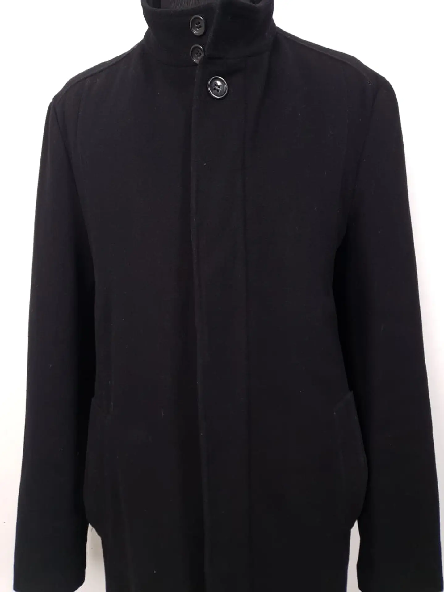 Abrigo Finshley & Harding Negro Lana  TALLA LXL 6
