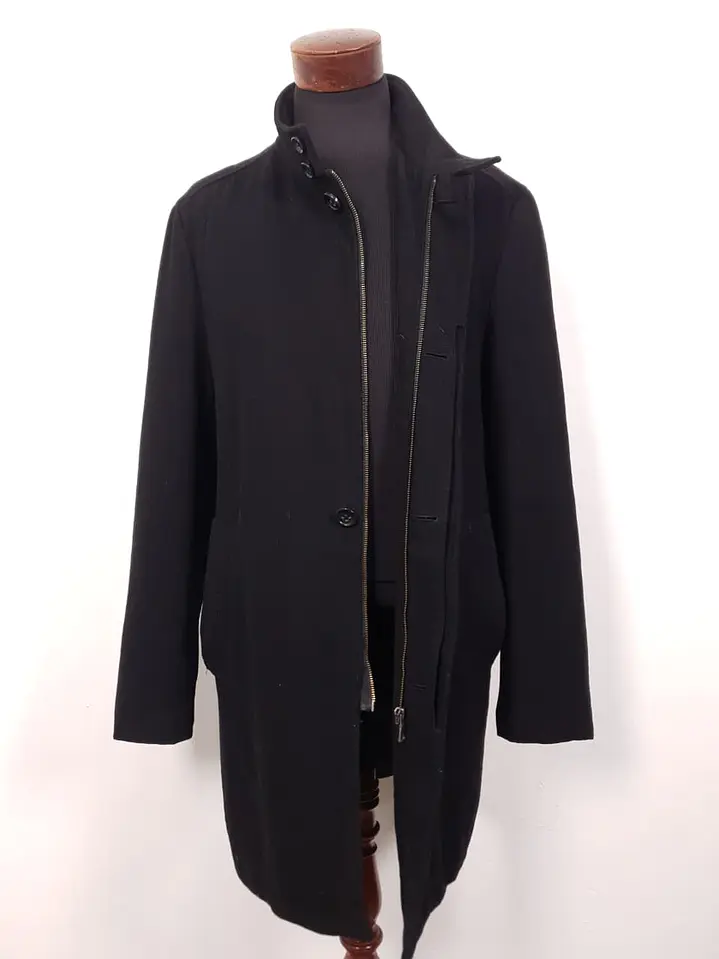 Abrigo Finshley & Harding Negro Lana  TALLA LXL 2