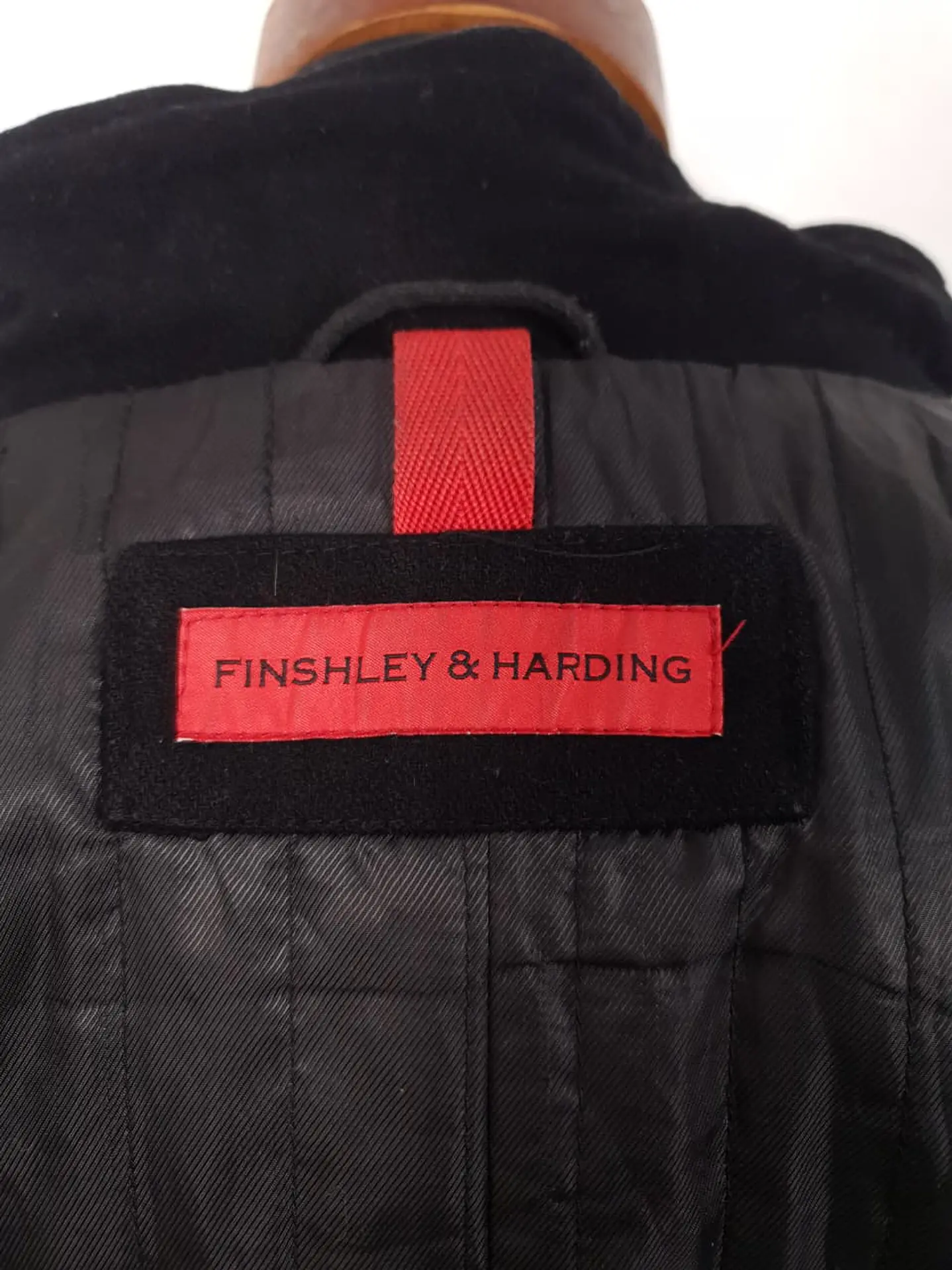 Abrigo Finshley & Harding Negro Lana  TALLA LXL 11