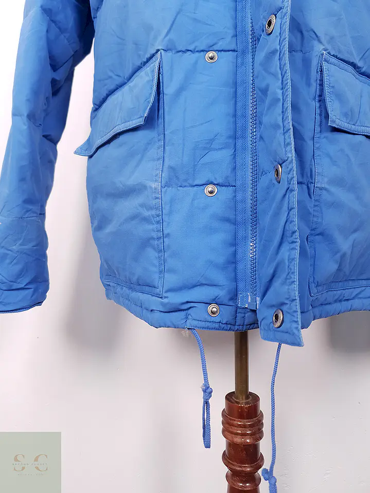 Chaqueta Crown Sport Plumas Celeste con Capucha - Talla M 4