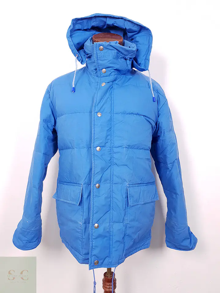 Chaqueta Crown Sport Plumas Celeste con Capucha - Talla M 6