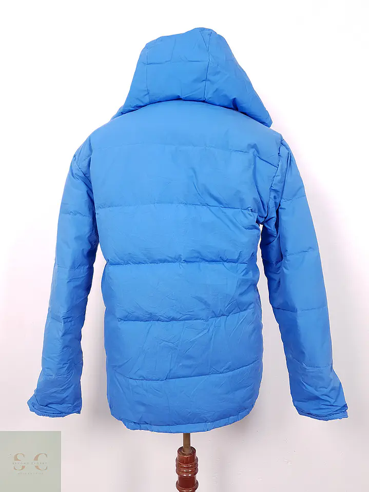 Chaqueta Crown Sport Plumas Celeste con Capucha - Talla M 9