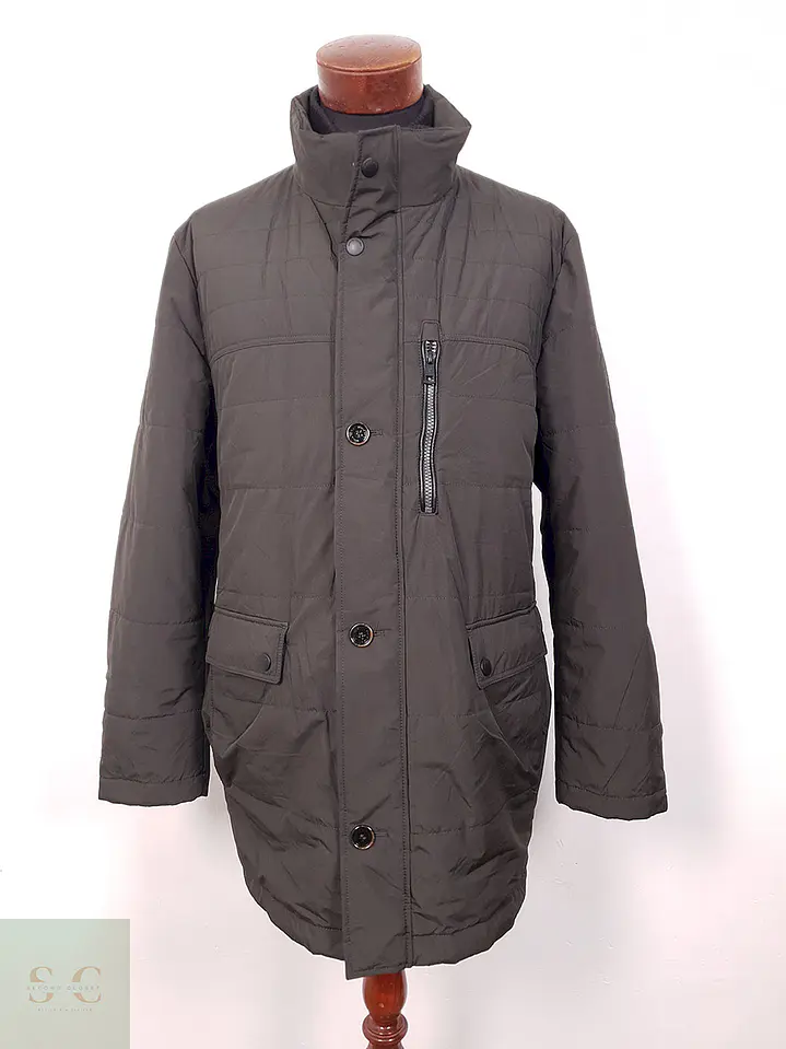 Parka Pierre Cardin Larga Verde Grisáceo - Talla LXL 1