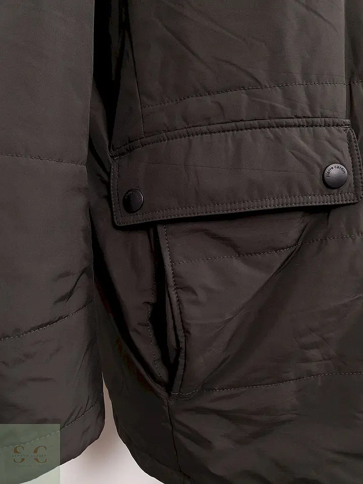 Parka Pierre Cardin Larga Verde Grisáceo - Talla LXL 8