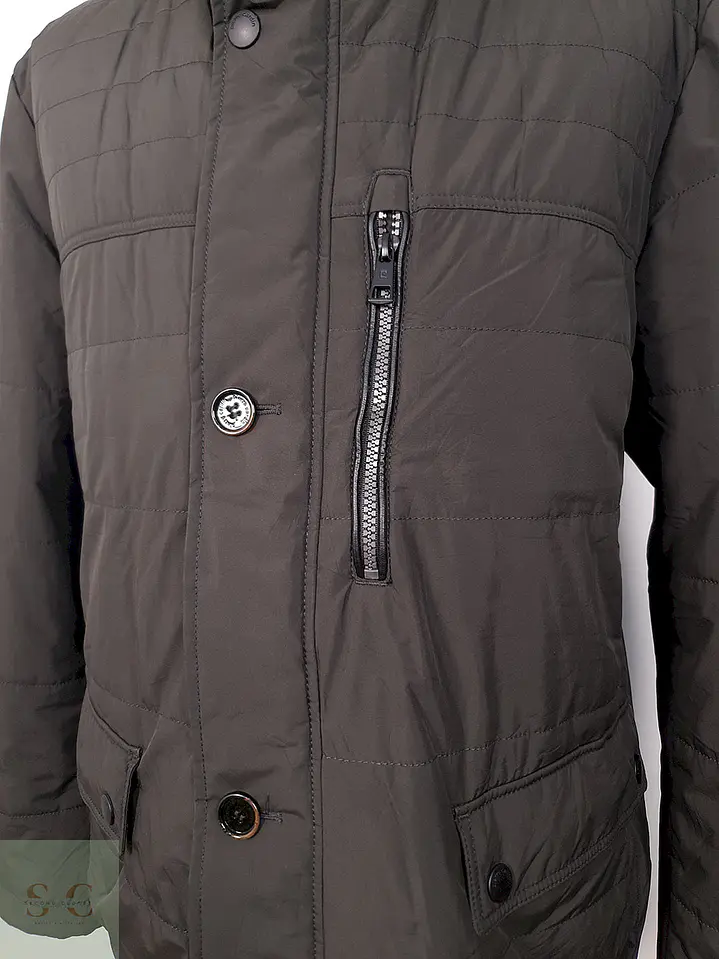 Parka Pierre Cardin Larga Verde Grisáceo - Talla LXL 12