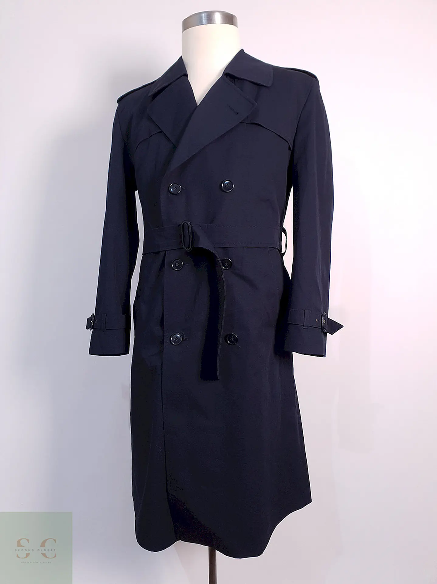 Trench Commander Cruzado Azul Marino - Talla ML 6
