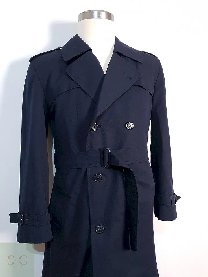 Trench Commander Cruzado Azul Marino - Talla ML 8