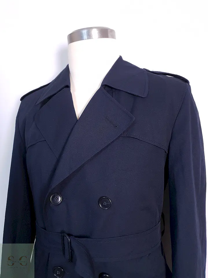 Trench Commander Cruzado Azul Marino - Talla ML 9