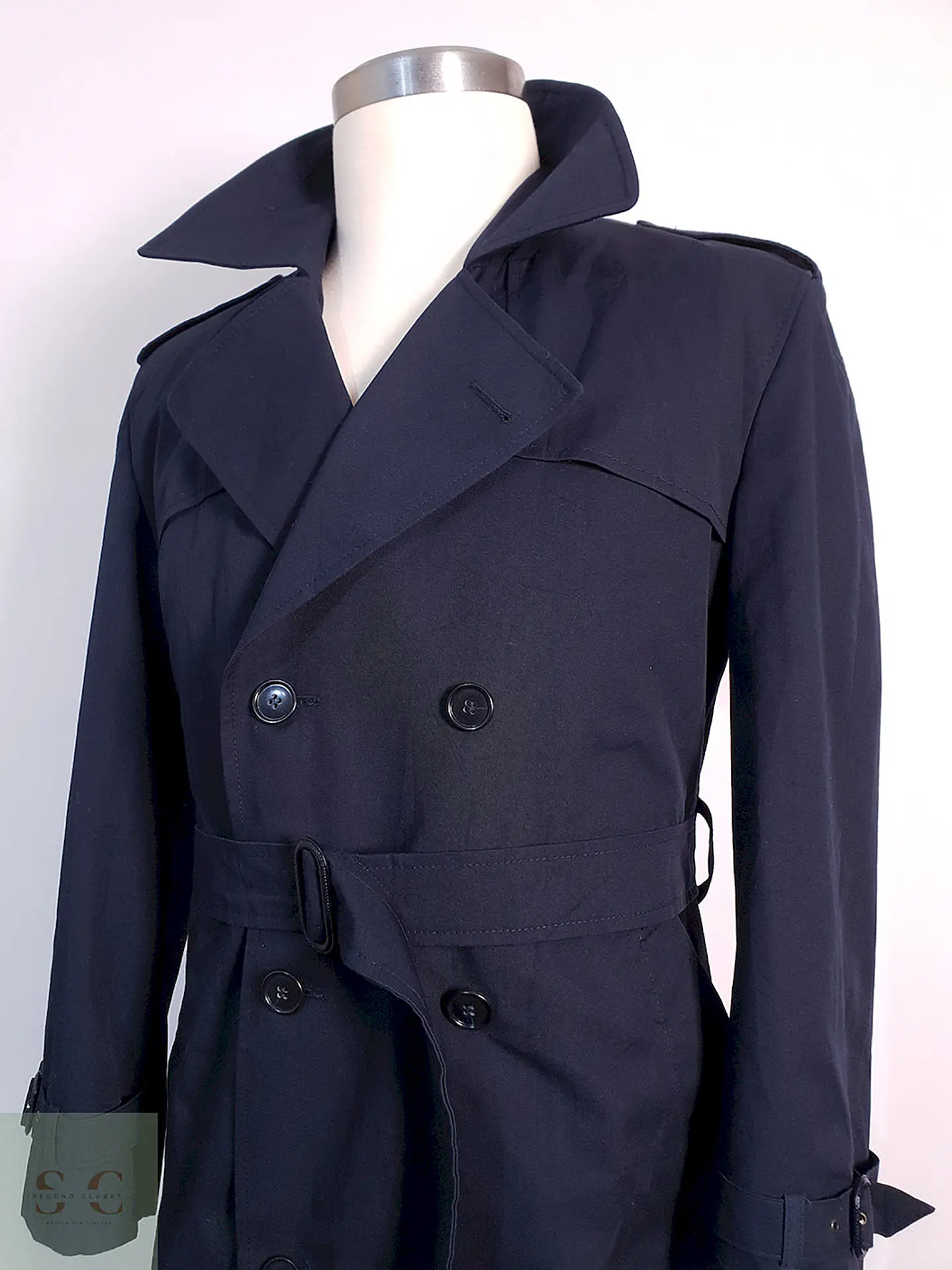 Trench Commander Cruzado Azul Marino - Talla ML 17