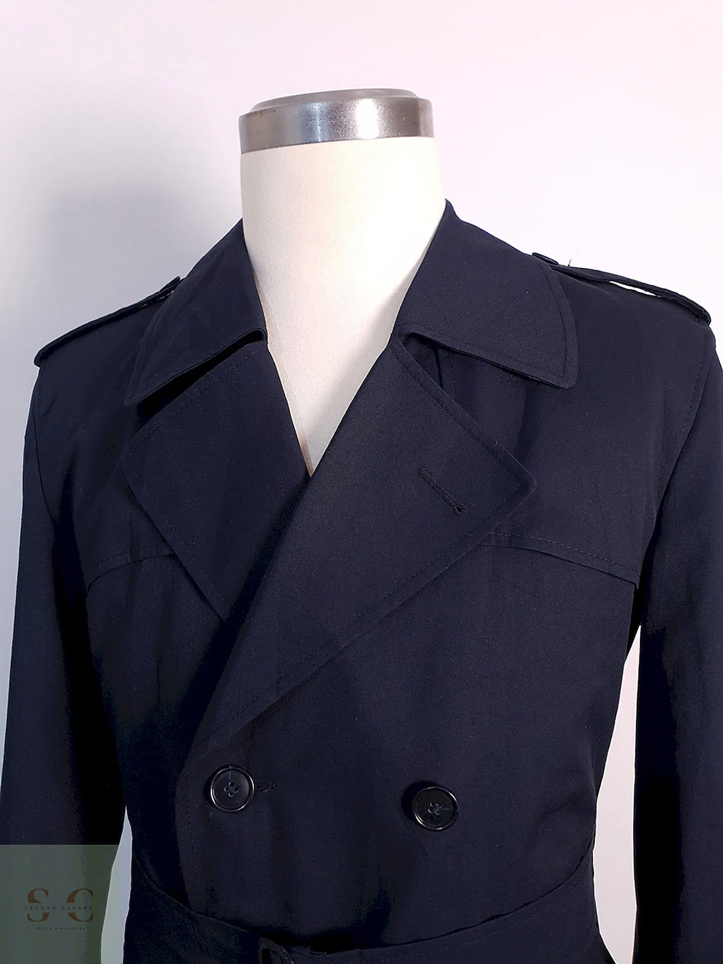 Trench Commander Cruzado Azul Marino - Talla ML 21