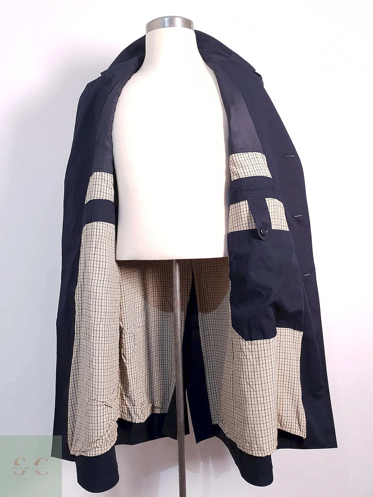 Trench Commander Cruzado Azul Marino - Talla ML 24