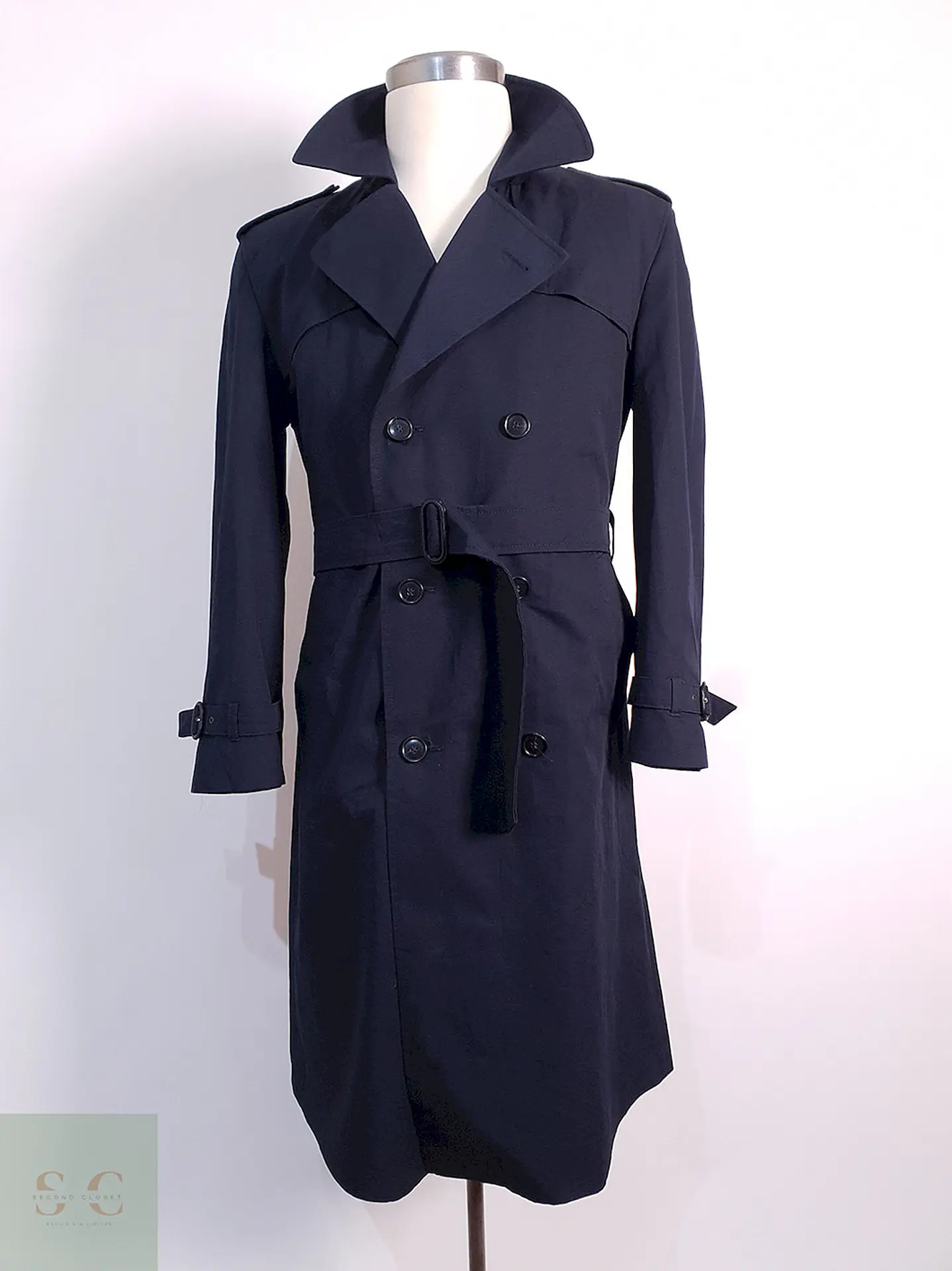 Trench Commander Cruzado Azul Marino - Talla ML 25