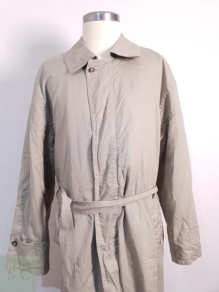 Trench Commander con Cinturón Beige Grisáceo - Talla 4XL 4
