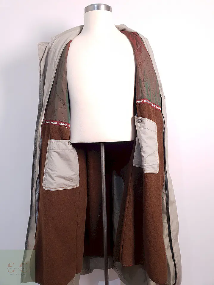 Trench Commander con Cinturón Beige Grisáceo - Talla 4XL 8