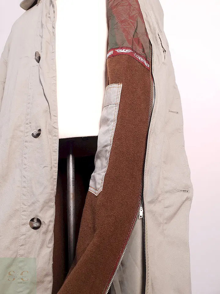 Trench Commander con Cinturón Beige Grisáceo - Talla 4XL 9