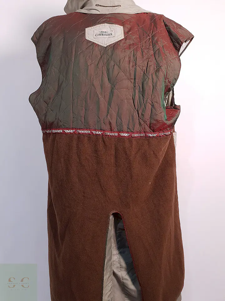 Trench Commander con Cinturón Beige Grisáceo - Talla 4XL 11