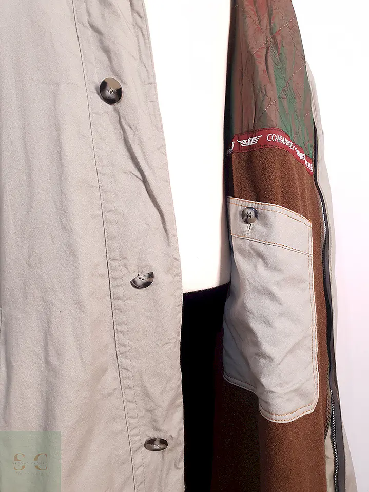 Trench Commander con Cinturón Beige Grisáceo - Talla 4XL 12