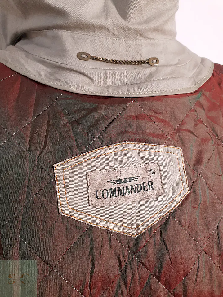 Trench Commander con Cinturón Beige Grisáceo - Talla 4XL 15