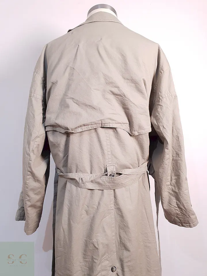 Trench Commander con Cinturón Beige Grisáceo - Talla 4XL 19