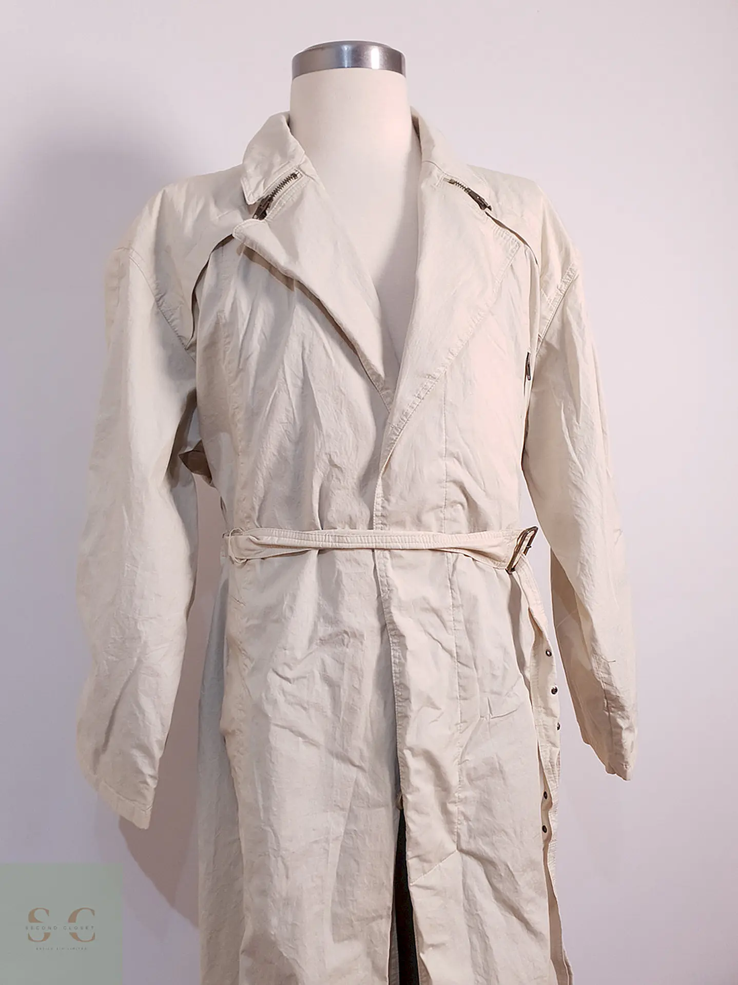 Trench Werther con Cinturón Marfil - Talla 3XL 2