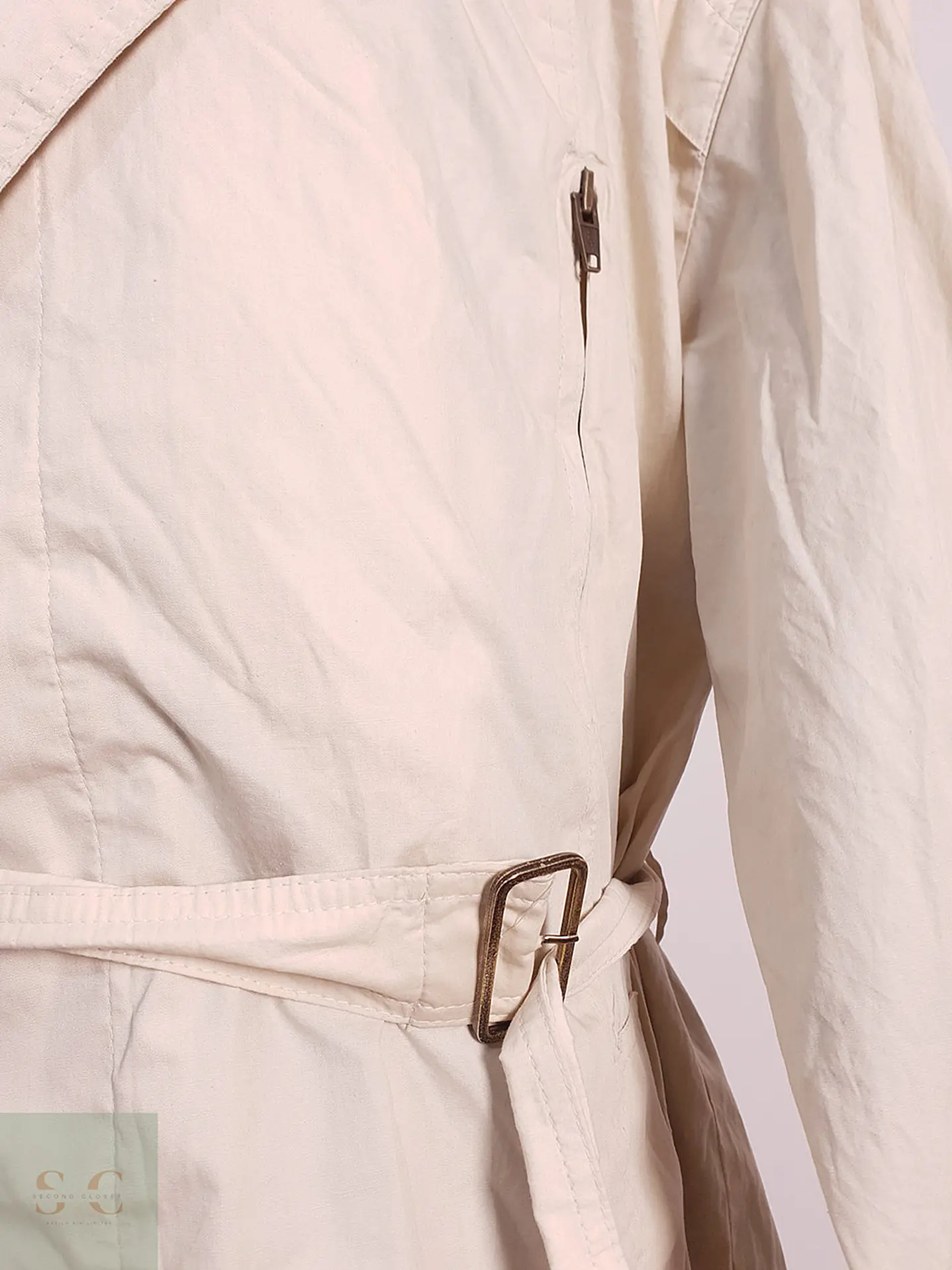 Trench Werther con Cinturón Marfil - Talla 3XL 11