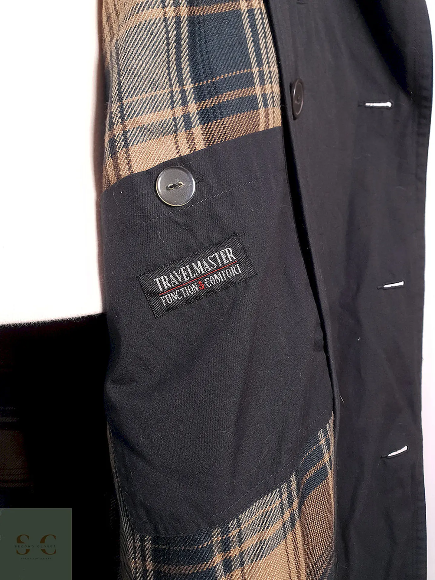 Trench Vintage Cruzado con Cinturón Plomo Azulado - Talla 3XL 6