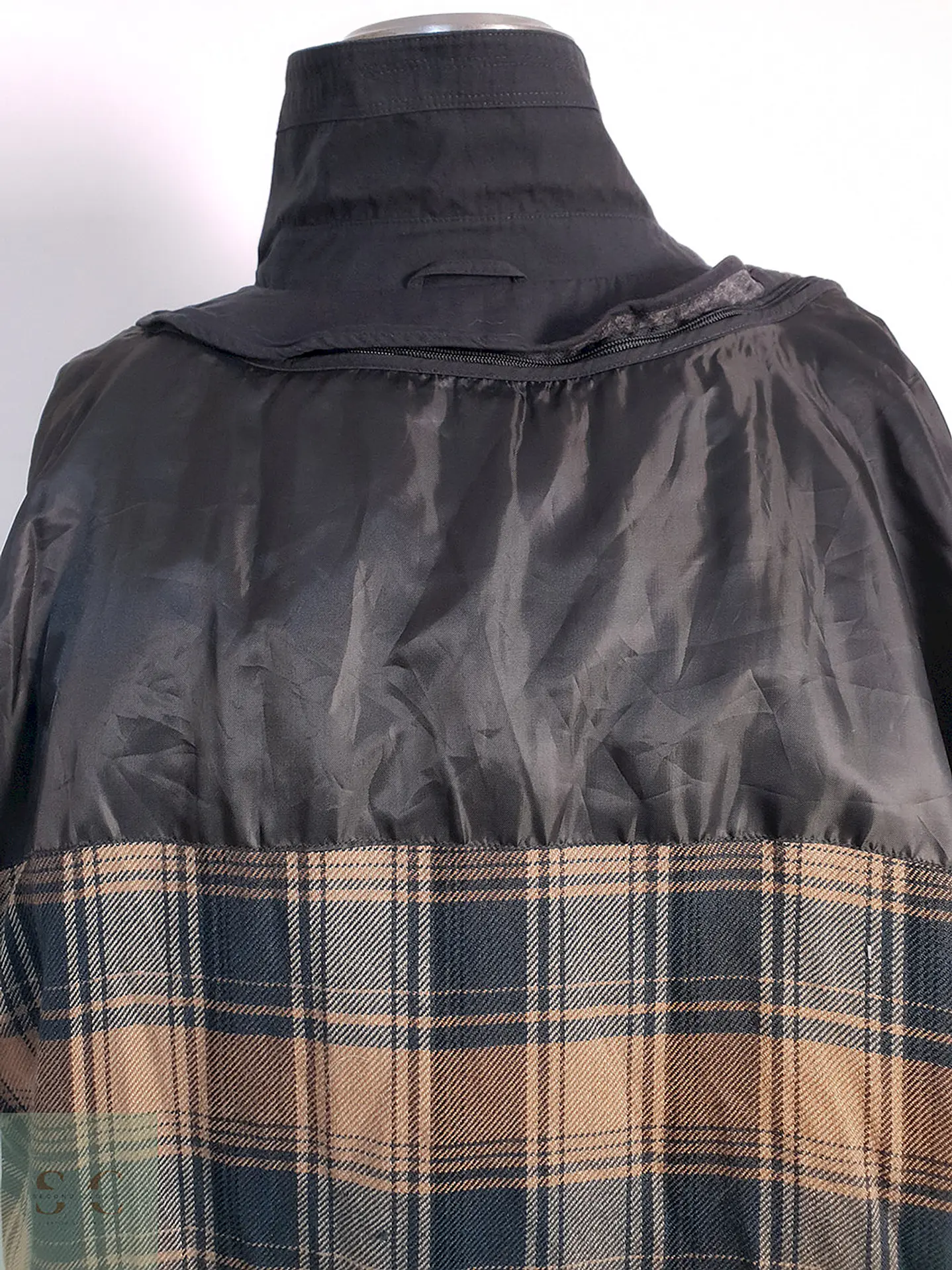Trench Vintage Cruzado con Cinturón Plomo Azulado - Talla 3XL 16