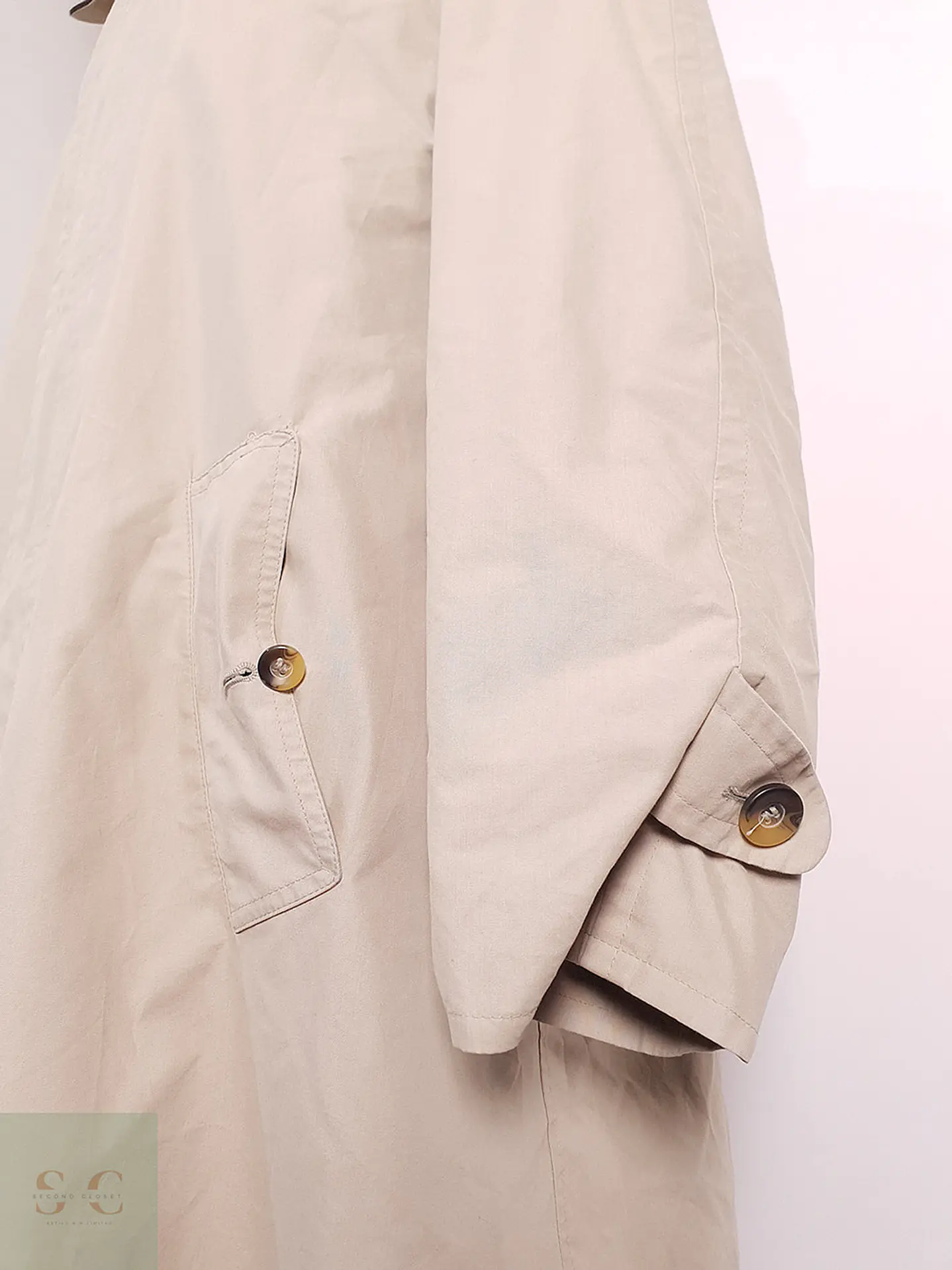 Trench Bugatti Gabardina Caqui Forro Desmontable - Talla 3XL 3