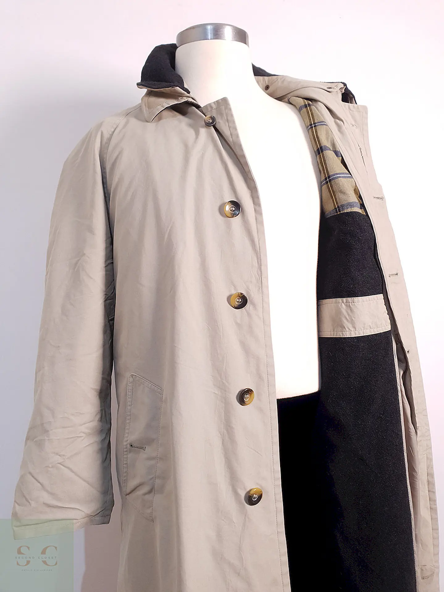 Trench Bugatti Gabardina Caqui Forro Desmontable - Talla 3XL 14
