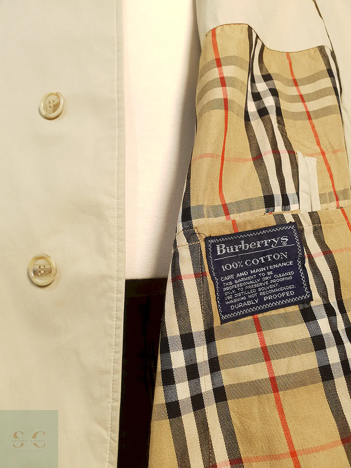 Trench Burberry Clásico Nova Check - Talla XL 15
