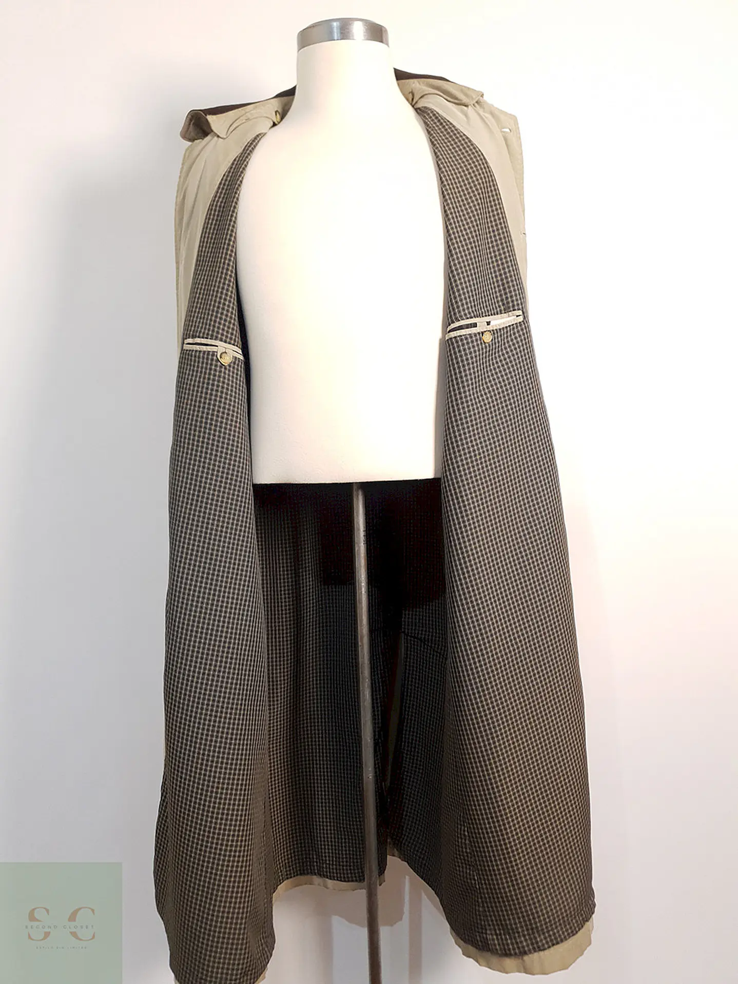 Trench Gilberto Gabardina Beige - Talla L 12