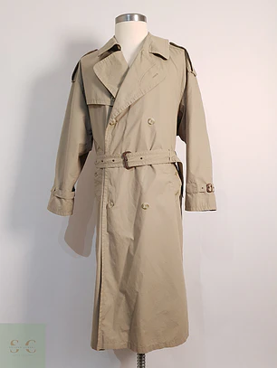 Trench Bugatti Cruzado con Cinturón Beige - Talla XL