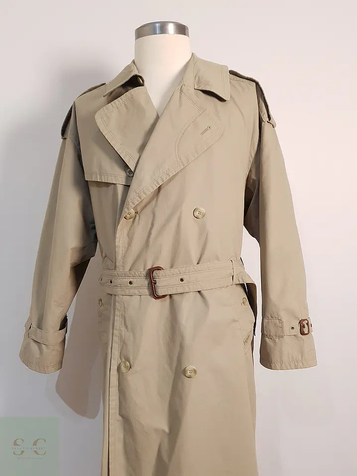 Trench Bugatti Cruzado con Cinturón Beige - Talla XL 6