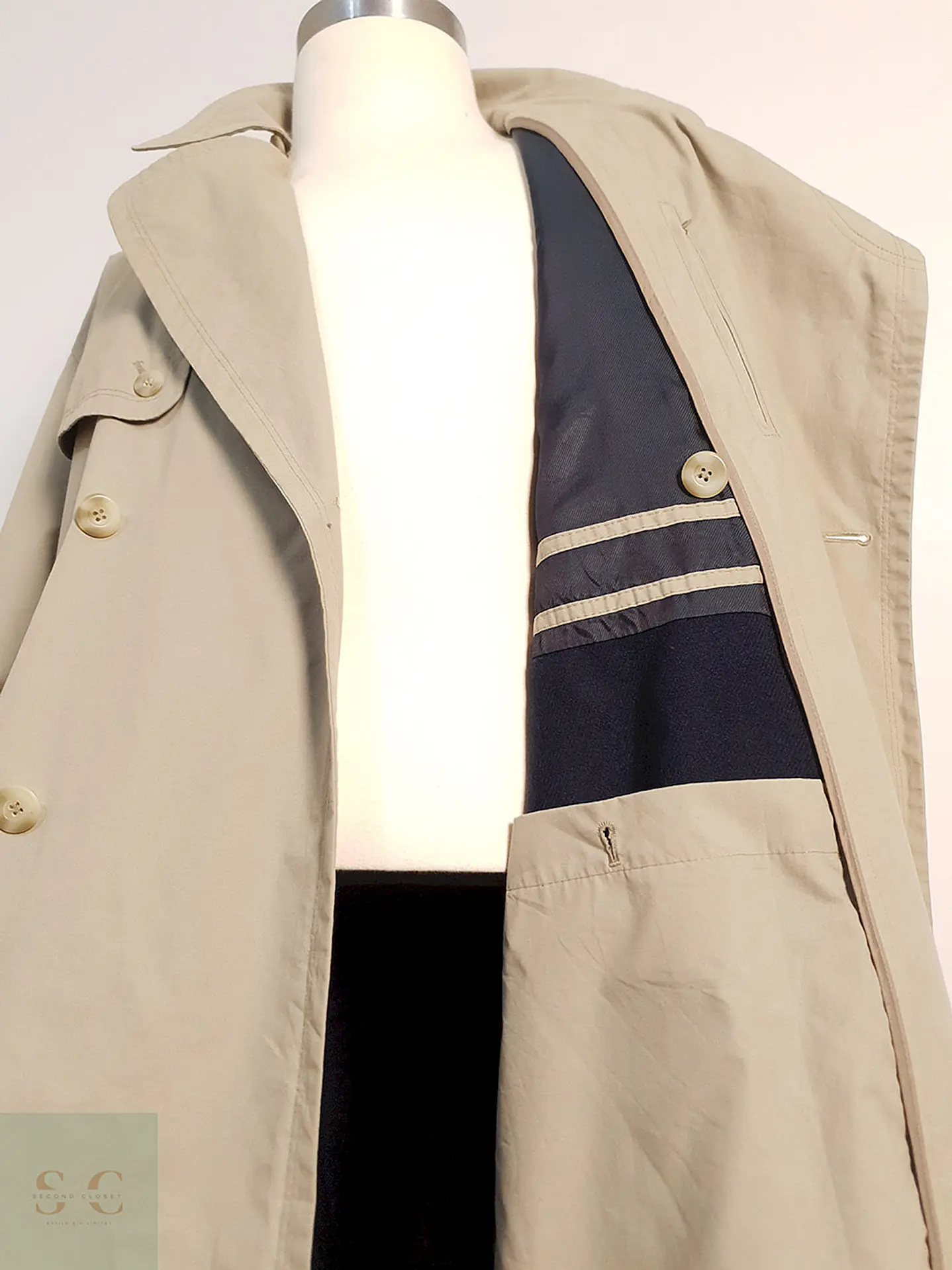Trench Bugatti Cruzado con Cinturón Beige - Talla XL 17