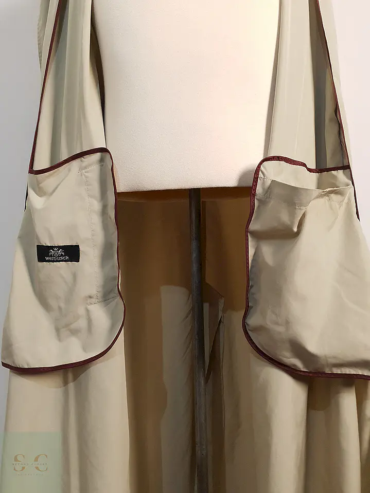 Trench Walbusch Gabardina Beige Claro - Talla L 6