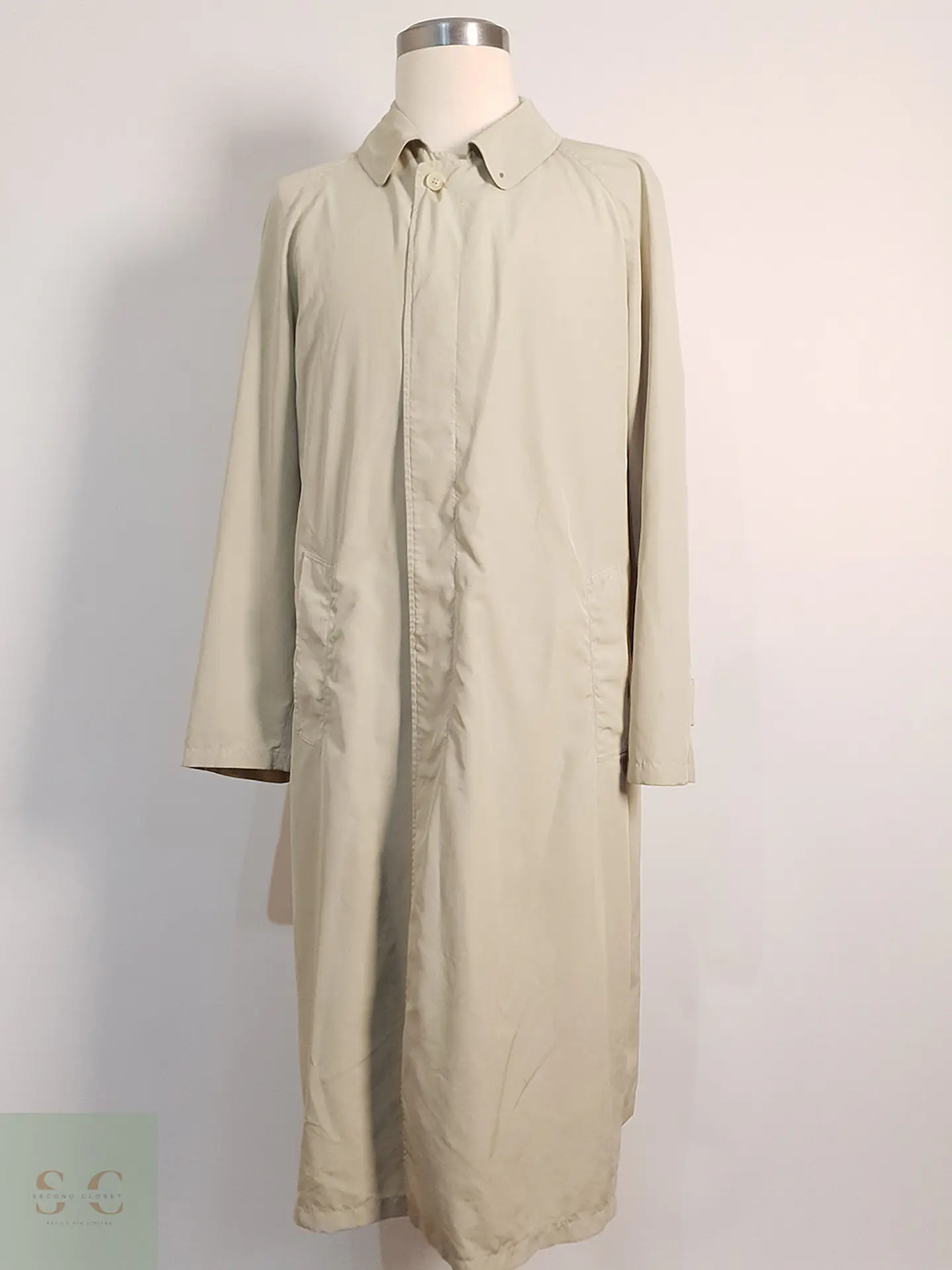 Trench Walbusch Gabardina Beige Claro - Talla L 8