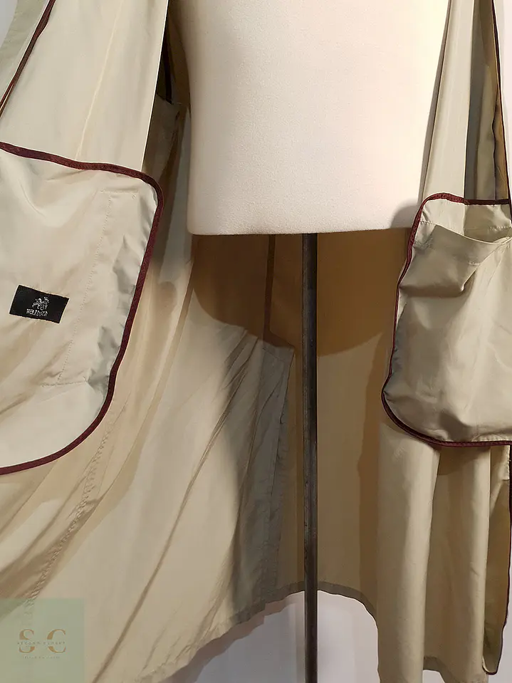 Trench Walbusch Gabardina Beige Claro - Talla L 11