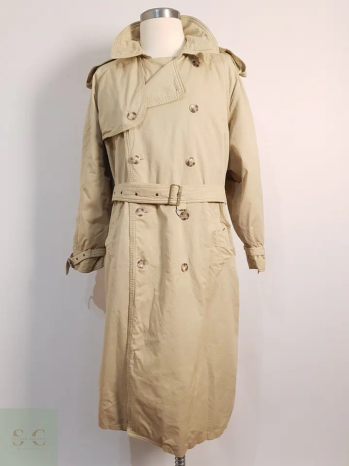 Trench Hugo Boss Cruzado con Cinturón Beige - Talla 3XL 4