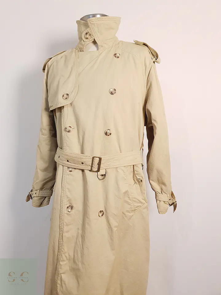 Trench Hugo Boss Cruzado con Cinturón Beige - Talla 3XL 6