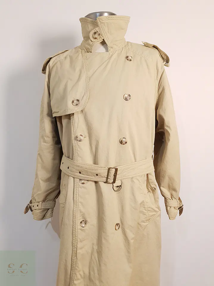 Trench Hugo Boss Cruzado con Cinturón Beige - Talla 3XL 7