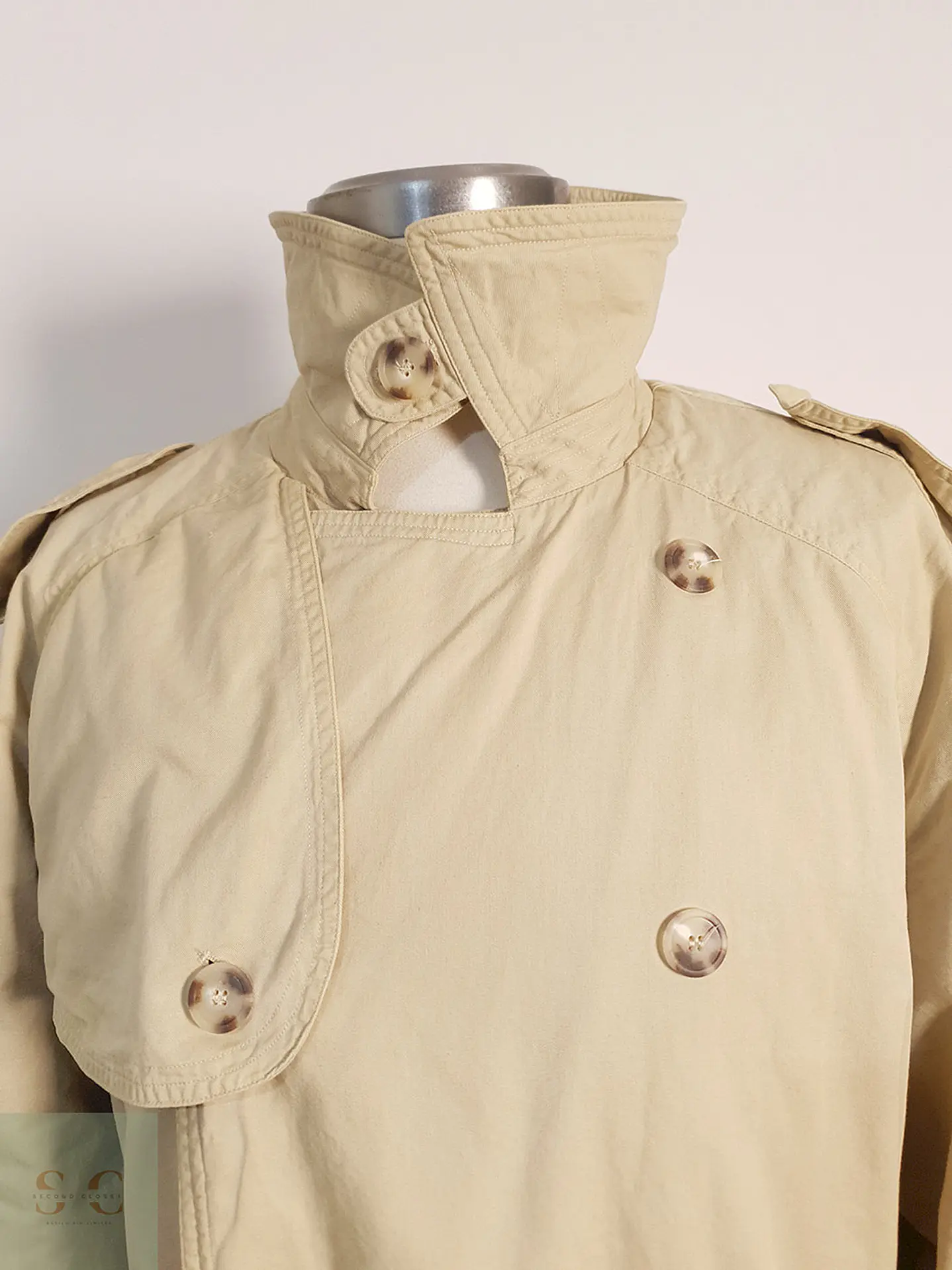 Trench Hugo Boss Cruzado con Cinturón Beige - Talla 3XL 8