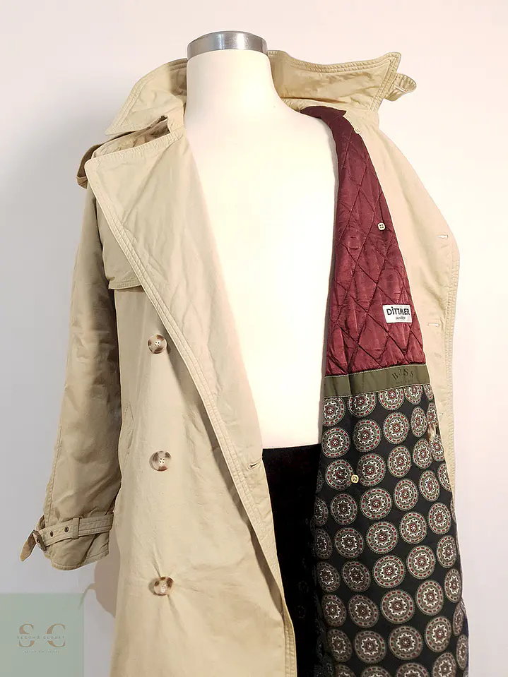 Trench Hugo Boss Cruzado con Cinturón Beige - Talla 3XL 9