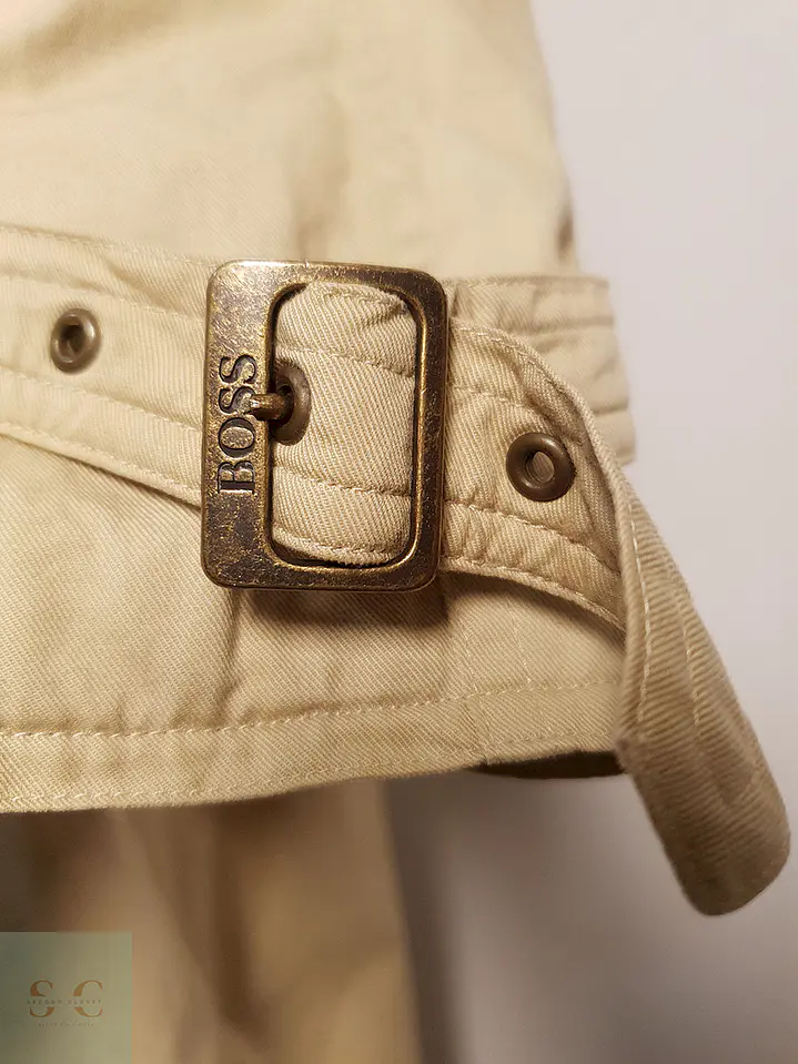 Trench Hugo Boss Cruzado con Cinturón Beige - Talla 3XL 12