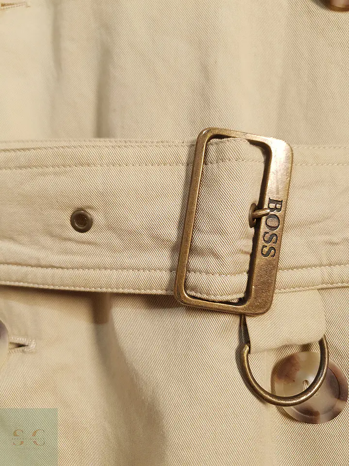 Trench Hugo Boss Cruzado con Cinturón Beige - Talla 3XL 13